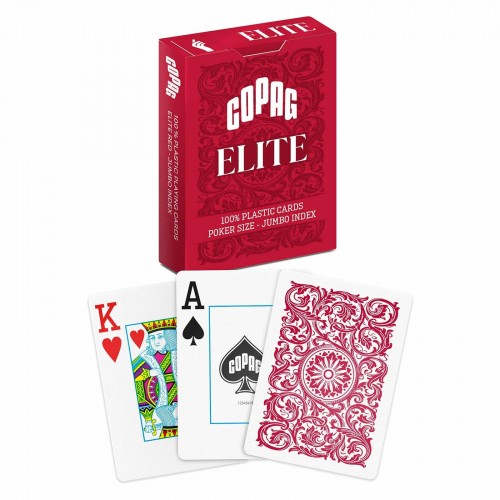 Carti de joc Poker, Copag Elite - 100% Plastic, Red Carti de joc Poker, Copag Elite - 100% Plastic, Red