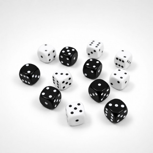 Set 12 zaruri 10 mm, bine finisate, pentru Table si alte jocuri Set 12 zaruri 10 mm, bine finisate, pentru Table si alte jocuri