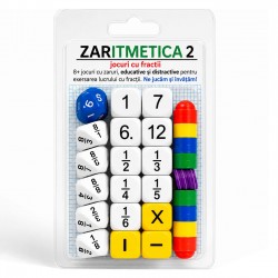 ZARITMETICA 2 FRACTII - Set de 8 jocuri cu zaruri, educative si distractive, pentru exersarea aritmeticii cu fractii
