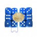 Set 12 zaruri de 12 mm, albastre, de calitate, plastic opac