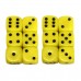 Set 12 zaruri de 12 mm, galbene, de calitate, plastic opac Set 12 zaruri de 12 mm, galbene, de calitate, plastic opac