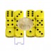 Set 12 zaruri de 12 mm, galbene, de calitate, plastic opac Set 12 zaruri de 12 mm, galbene, de calitate, plastic opac