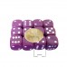 Set 12 zaruri de 12 mm, mov, de calitate, plastic opac Set 12 zaruri de 12 mm, mov, de calitate, plastic opac