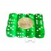 Set 12 zaruri de 12 mm, verzi, de calitate, plastic translucid